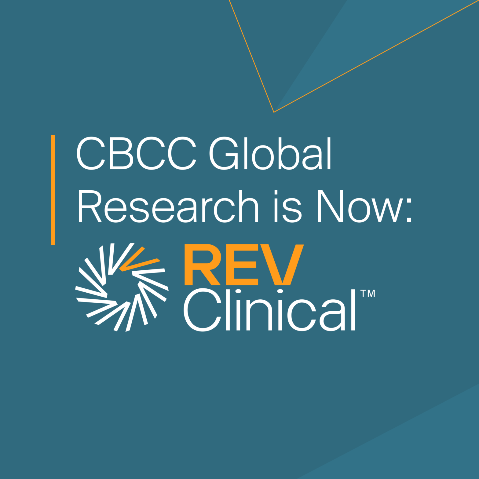Official press release: CBCC Global Research is now REV Clinical